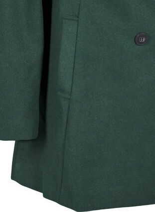 Zizzi Kort trenchcoat med a-form, Trekking Green Mel., Packshot image number 3