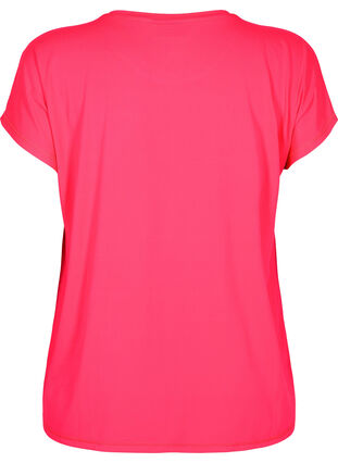 Zizzi Kortærmet trænings t-shirt, Neon Diva Pink, Packshot image number 1