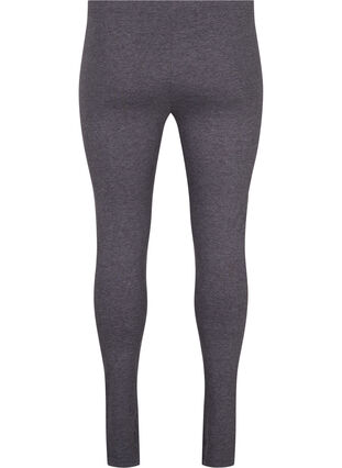 Zizzi Gråmelerede leggings, Dark Grey Melange, Packshot image number 1