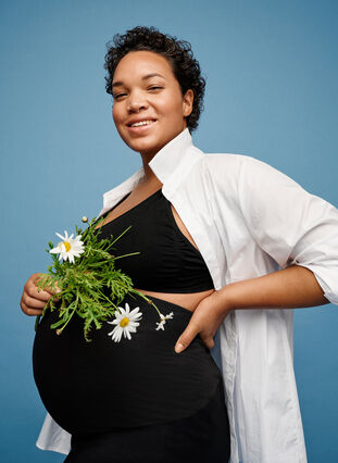 Zizzi Tætsiddende graviditets nederdel, Black, Image image number 1