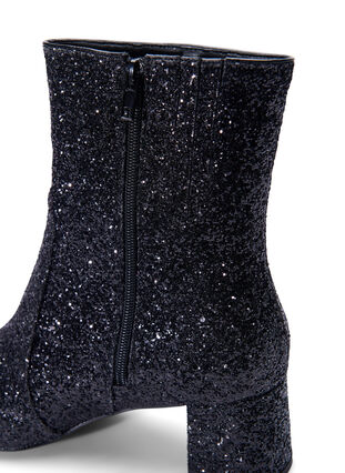 Zizzi Wide fit - Glitter ankelstøvle, Black, Packshot image number 2