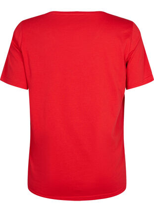 Zizzi FLASH - T-shirt med motiv, High Risk Red, Packshot image number 1