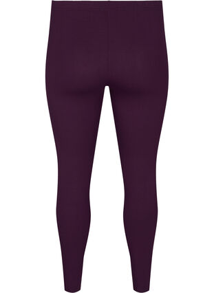 Zizzi Basis leggings i viskose, Potent Purple, Packshot image number 1