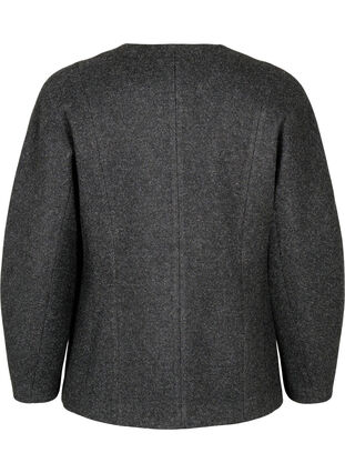 Zizzi Taljeret blazer, Dark Grey Melange, Packshot image number 1