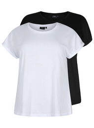 2-pak kortærmet t-shirts, Bright White / Black
