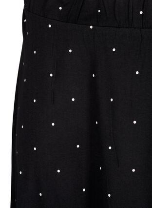 Zizzi 2-pak nederdel i viskose, Black / Black W. dot, Packshot image number 2