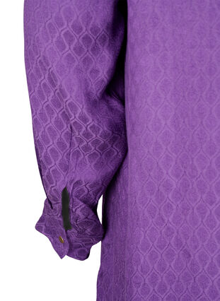 Zizzi Tunika i viskose med tone-i-tone mønster, Lavender Violet, Packshot image number 3