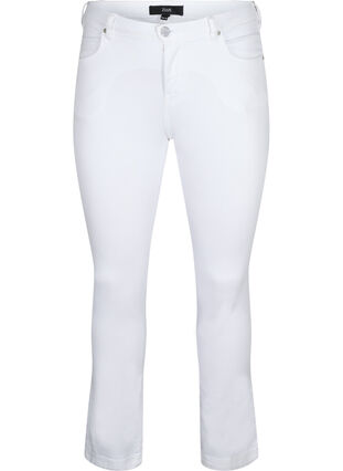 Zizzi Slim fit Emily jeans med normal talje, White, Packshot image number 0