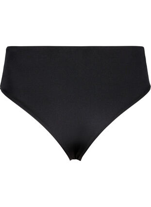 Zizzi Ensfarvet bikiniunderdel med regulær talje, Black, Packshot image number 1