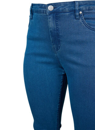 Zizzi Højtaljede super slim Amy jeans, Mid Blue, Packshot image number 2