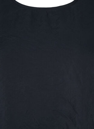 Zizzi Bluse i TENCEL™ Modal med broderidetaljer, Black, Packshot image number 2