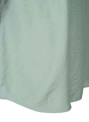 Zizzi Ensfarvet bluse med 3/4 ærmer, Chinois Green, Packshot image number 3