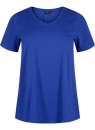 Ensfarvet basis t-shirt i bomuld, Sodalite Blue