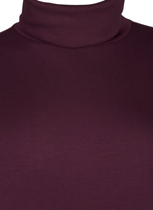 Zizzi A-formet kjole med turtleneck, Fig, Packshot image number 2