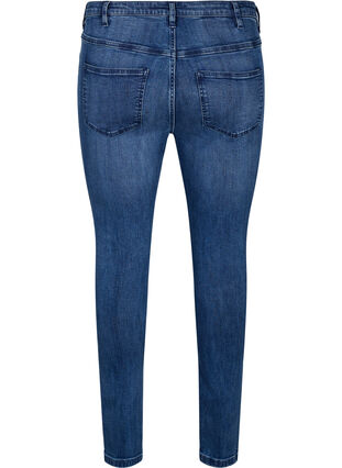 Zizzi Super slim Amy jeans med sliddetaljer, Blue Denim, Packshot image number 1