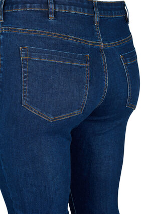 Zizzi Amy jeans med høj talje og super slim fit, Dark blue, Packshot image number 3