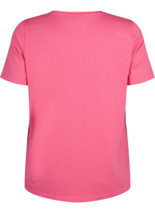 Zizzi FLASH - T-shirt med motiv, Hot Pink Amour, Packshot image number 1