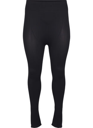 Zizzi Seamless basis leggings, Black, Packshot image number 0