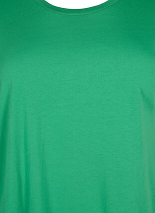 Zizzi Kortærmet t-shirt i bomuldsblanding, Kelly Green, Packshot image number 2
