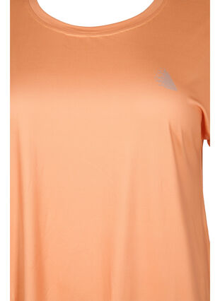 Zizzi Kortærmet trænings t-shirt, Apricot Nectar, Packshot image number 2