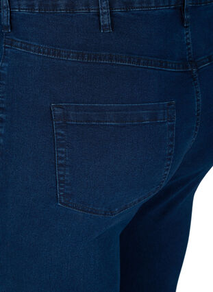 Zizzi Højtaljede super slim Amy jeans, Dark blue, Packshot image number 3