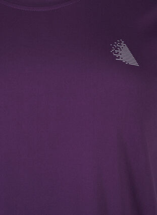 Zizzi Slim fit trænings t-shirt med rund hals, Purple Pennant, Packshot image number 2