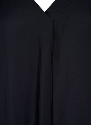 Zizzi V-hals kjole i viskose, Black, Packshot image number 2