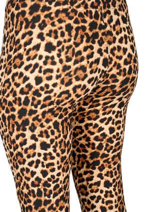 Zizzi Viskose leggings med leo print, Leo, Packshot image number 3