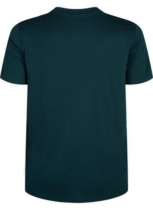 Zizzi Basis t-shirt i bomuld med rund hals , Scarab, Packshot image number 1