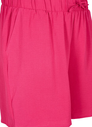 Zizzi Shorts med lommer og elastik i taljen, Pink Peacock, Packshot image number 2
