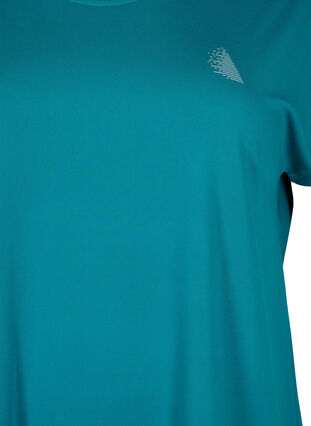 Zizzi Kortærmet trænings t-shirt, Deep Lake, Packshot image number 2