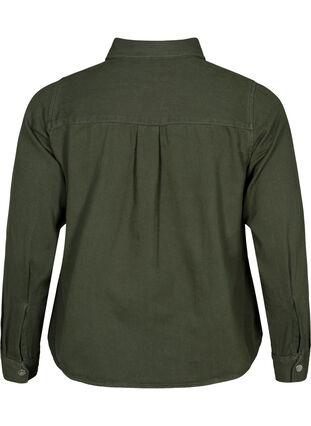 Zizzi Canvas jakke med knapper, Forest Night, Packshot image number 1