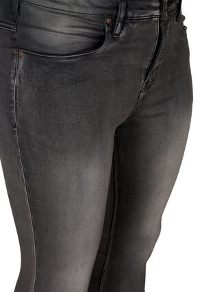 Zizzi Super slim Amy jeans med høj talje, Dark Grey Denim, Packshot image number 2