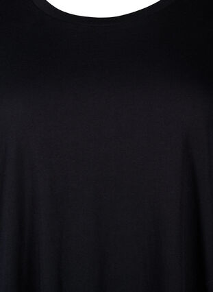 Zizzi T-shirt kjole i bomuld, Black, Packshot image number 2