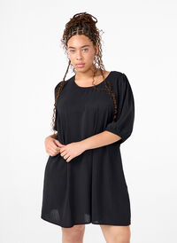 Kort kjole med sløjfedetalje bagpå, Black, Model