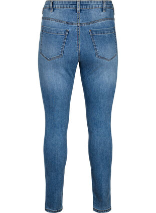 Zizzi Amy jeans med høj talje og super slim fit, Blue denim, Packshot image number 1