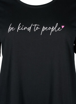 Zizzi FLASH - T-shirt med motiv, Black Be Kind, Packshot image number 2