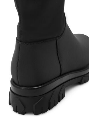Zizzi Wide fit - Høj støvle med stretch, Black, Packshot image number 3