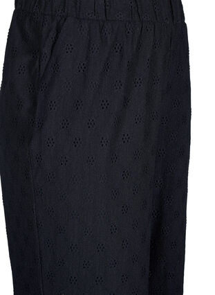 Zizzi Løse bukser med hulmønster, Black, Packshot image number 2