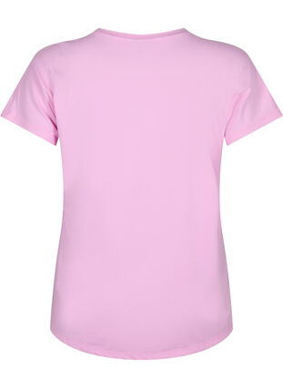 Zizzi Kortærmet trænings t-shirt, Pastel Lavender, Packshot image number 1