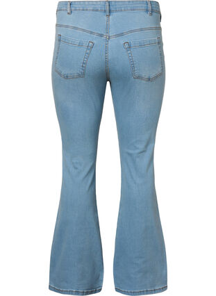 Zizzi Ellen bootcut jeans med høj talje, Ex Lgt Blue, Packshot image number 1