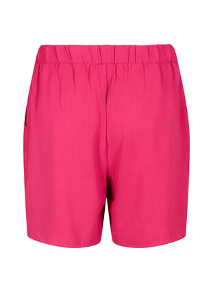 Zizzi Shorts med lommer og elastik i taljen, Pink Peacock, Packshot image number 1
