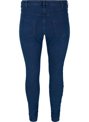 Zizzi Højtaljede super slim Amy jeans, Dark blue, Packshot image number 1