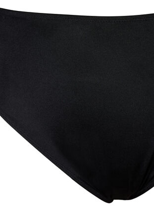 Zizzi Ensfarvet bikiniunderdel med regulær talje, Black, Packshot image number 2