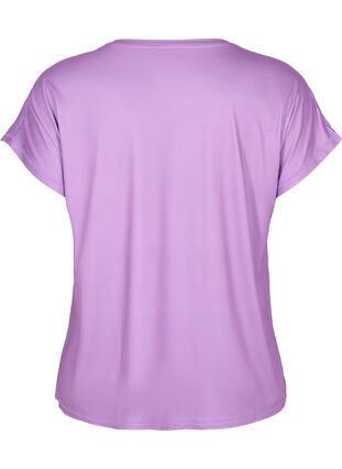 Zizzi Kortærmet trænings t-shirt, African Violet, Packshot image number 1