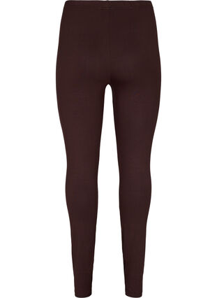 Zizzi Basis leggings i viskose, Coffee Bean, Packshot image number 1