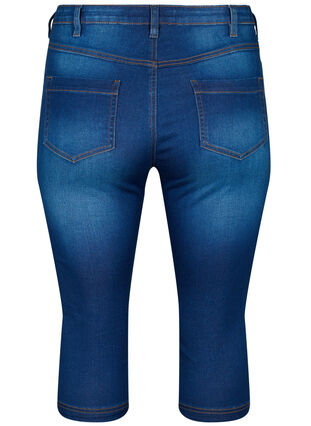 Zizzi Højtaljede Amy capri jeans med super slim fit, Blue Denim, Packshot image number 1