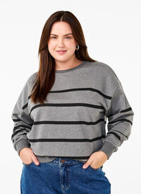 Sweatshirt med striber, MGM w. Black Stripe, Model