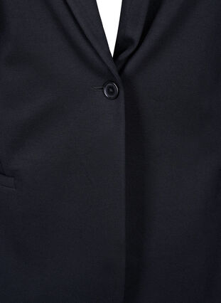 Zizzi Enkel blazer med knaplukning, Black, Packshot image number 2
