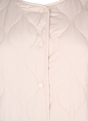 Zizzi Quiltet jakke med knapper, Pumice Stone, Packshot image number 2